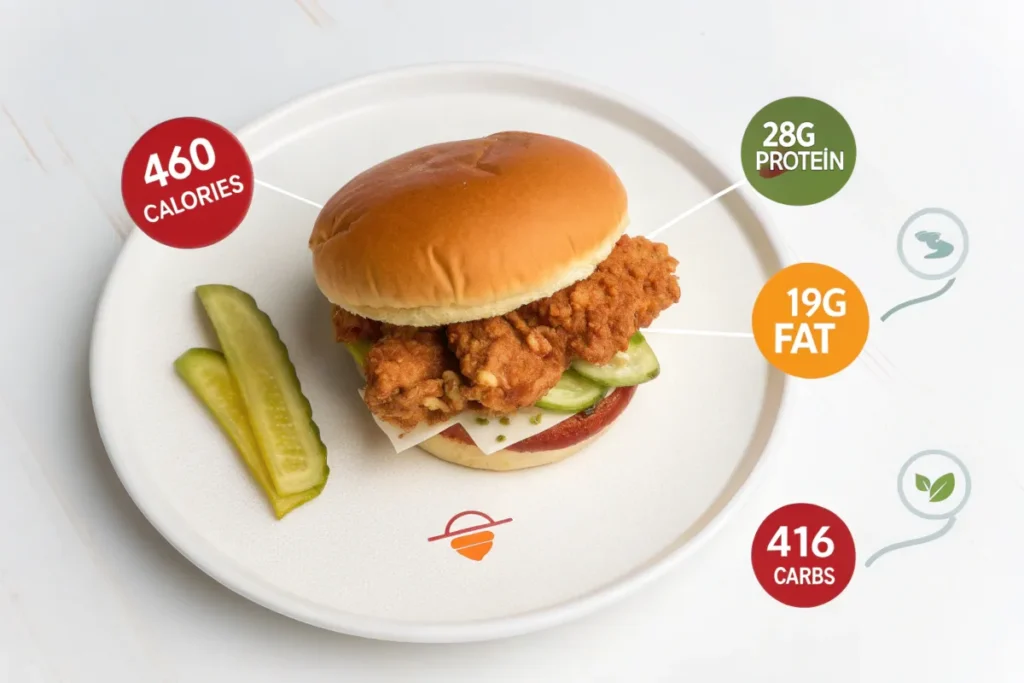 Nutritional breakdown of Chick Fil A Spicy Chicken Sandwich