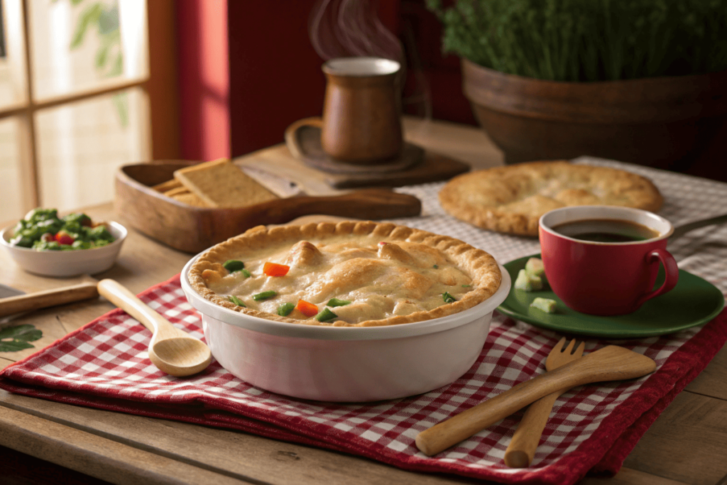 Comforting chicken pot pie made with Campbell's Cream of Chicken Soup Recipes