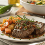 Tender cube steak served with herbs and vegetables.Why is my cube steak tough in the crock pot?